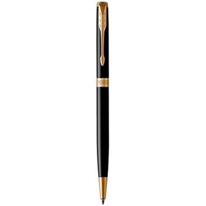 Ручка кулькова Parker SONNET 17 Slim Black Lacquer GT BP 86 031 тонка, з позолотою