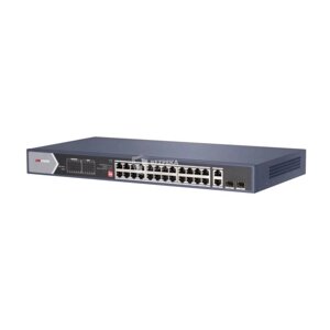 Некерований 28-портовий PoE комутатор Hikvision DS-3E0528HP-E з 24 портами PoE