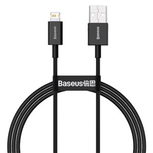 Кабель Baseus Superior USB 2.0 to Lightning 2.4А 1M Чорний (CALYS-A01)