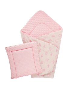 Плед DOTINEM Minky плюшевий рожевий 75х100 см з подушечкою 35х35 см (215610-1)
