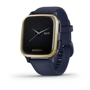 Smart Clock Garmin Venu Sq Music Edition темно-синій із легким золотим нігтем