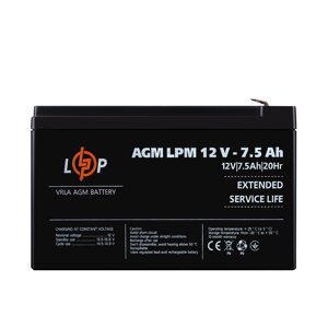 Акумулятор AGM LPM 12V - 7.5 Ah