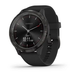 Smart Clock Garmin vivomove 3 з нігтями косою та чорним тілом та ремінцем