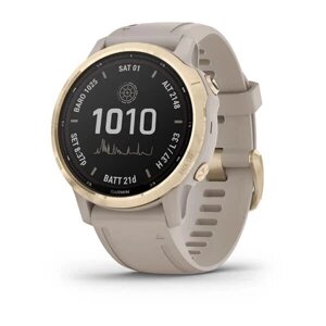 Smart Clock Garmin fenix 6S Pro Solar Edition Світло-золотий з бутербродом