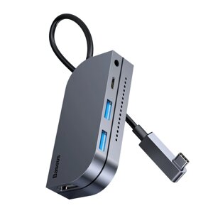 USB Hub Baseus Bend Angle No. 7 Multifunctional Type-C to USB3.0*2 + HDMI + microSD + mini-jack 3.5 mm + Type-C PD