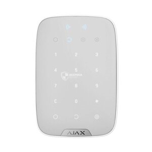 Бездротова сенсорна клавіатура Ajax Keypad Plus (8EU) white зі зчитувачем карт Pass та брелоків Tag