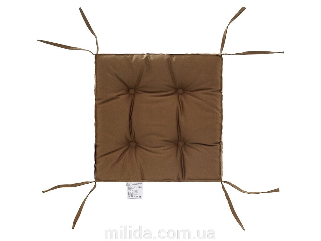 Подушка на стілець DOTINEM COLOR капучіно 40х40 см (213109-7) від компанії інтернет-магазин "_Міліда_" - фото 1
