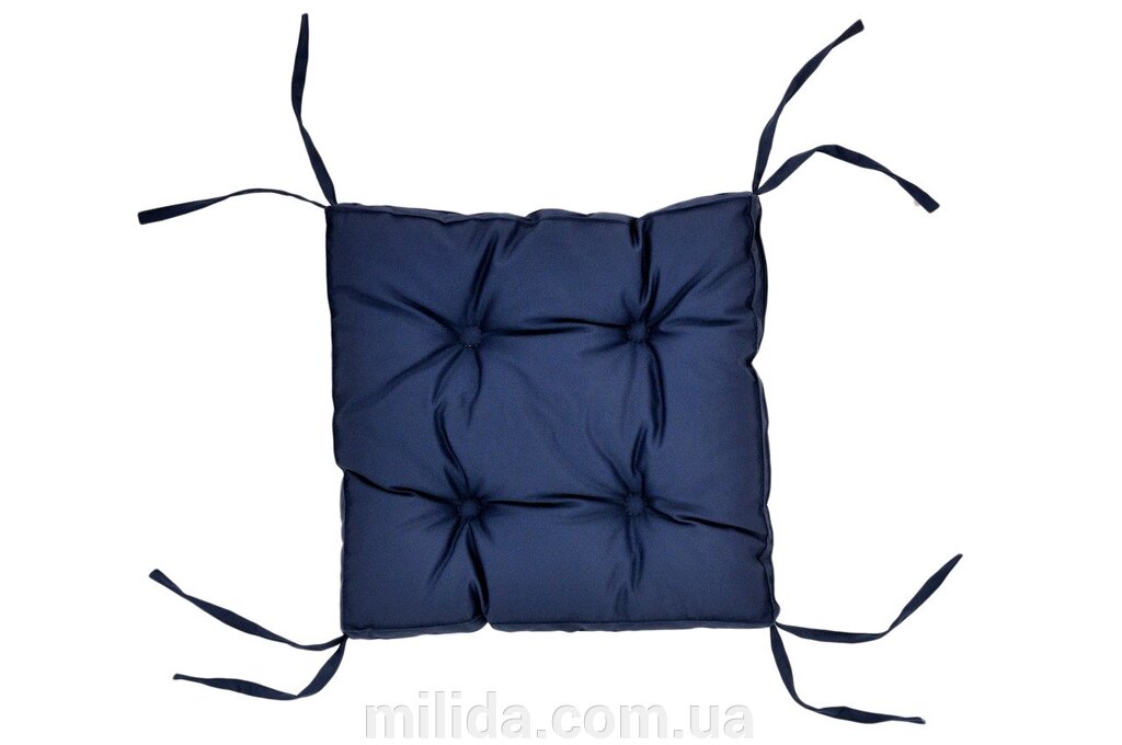 Подушка на стілець DOTINEM COLOR синя 40х40 см (213109-2) від компанії інтернет-магазин "_Міліда_" - фото 1