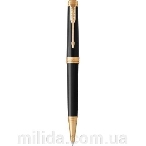 Ручка кулькова Parker PREMIER 17 Black Lacquer GT BP 80 032 з позолотою від компанії інтернет-магазин "_Міліда_" - фото 1