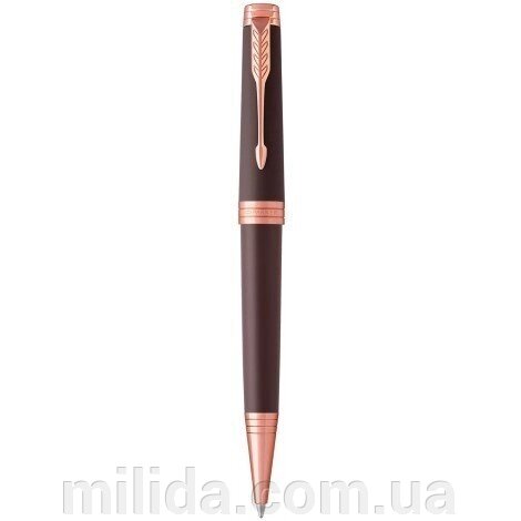 Ручка кулькова Parker PREMIER 17 Soft Brown PGT BP 80 232 з рожевою позолотою від компанії інтернет-магазин "_Міліда_" - фото 1