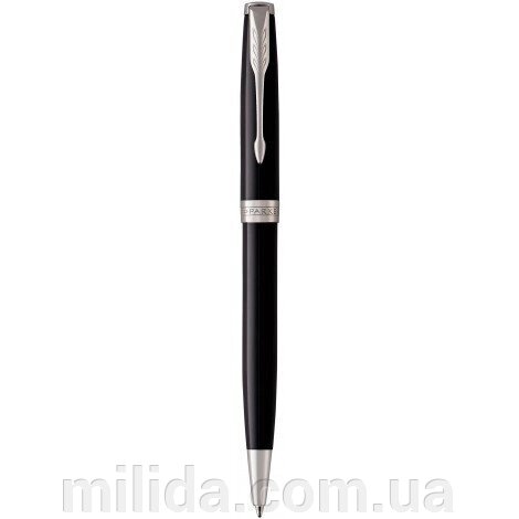 Ручка кулькова Parker SONNET 17 Black Lacquer CT BP 86 132 з оздобленням паладієм від компанії інтернет-магазин "_Міліда_" - фото 1