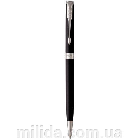 Ручка кулькова Parker SONNET 17 Matte Slim Black Lacquer CT BP 84 931 тонка, з оздобленням паладієм від компанії інтернет-магазин "_Міліда_" - фото 1