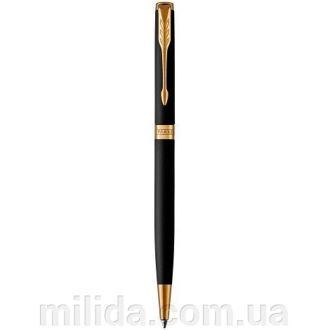 Ручка кулькова Parker SONNET 17 Matte Slim Black Lacquer GT BP 84 831 тонка, з позолотою від компанії інтернет-магазин "_Міліда_" - фото 1