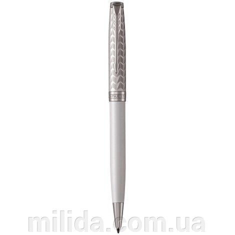 Ручка кулькова Parker SONNET 17 Metal & Pearl Lacquer CT BP 87 432 с палладиевой обробкою від компанії інтернет-магазин "_Міліда_" - фото 1