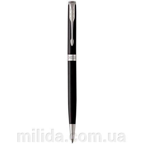 Ручка кулькова Parker SONNET 17 Slim Black Lacquer CT BP 86 131 тонка, з оздобленням паладієм від компанії інтернет-магазин "_Міліда_" - фото 1