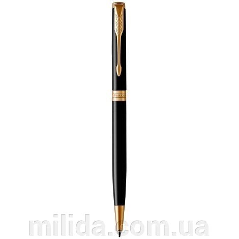 Ручка кулькова Parker SONNET 17 Slim Black Lacquer GT BP 86 031 тонка, з позолотою від компанії інтернет-магазин "_Міліда_" - фото 1