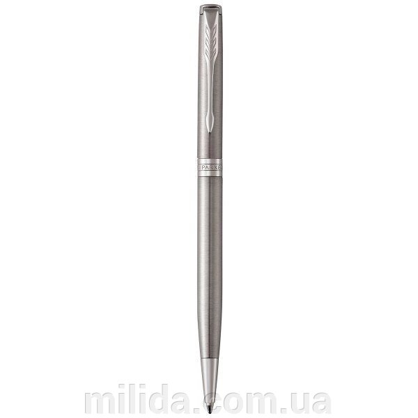 Ручка кулькова Parker SONNET 17 Slim Stainless Steel CT BP 84 231 тонка сталева, оздоблення хромом від компанії інтернет-магазин "_Міліда_" - фото 1