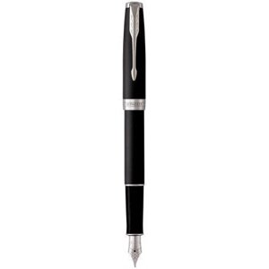 Ручка пір'яна Parker SONNET 17 Matte Black Lacquer CT FP F 84 911 з латуні зі сталевим пером