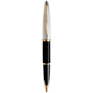 Ручка пір'яна Waterman CARENE Deluxe Black/silver FP F 11 200