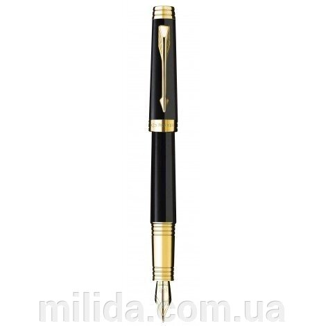 Ручка перова Parker Premier Black Lacquer GT FP 89 712 з золотим пером від компанії інтернет-магазин "_Міліда_" - фото 1