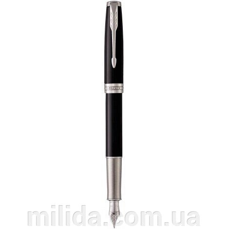 Ручка перова Parker SONNET 17 Black Lacquer CT FP F 86 111 з латуні з палладиевой обробкою, золоте перо від компанії інтернет-магазин "_Міліда_" - фото 1