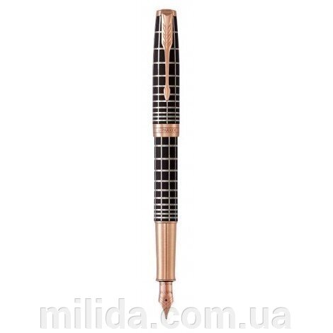 Ручка перова Parker SONNET 17 Brown Rubber PGT FP F 87 511 сталева з золотим пером від компанії інтернет-магазин "_Міліда_" - фото 1