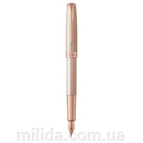 Ручка перова Parker SONNET 17 Cisele Silver PGT FP F 88 111 з срібла з рожевою позолотою від компанії інтернет-магазин "_Міліда_" - фото 1