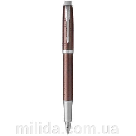 Ручка пір'яна Parker IM 17 Premium Brown CT FP F 24 511 з анодованого алюмінію від компанії інтернет-магазин "_Міліда_" - фото 1