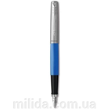 Ручка пір'яна Parker JOTTER 17 Plastic Blue CT FP F 15 111 із сталі і пластика від компанії інтернет-магазин "_Міліда_" - фото 1