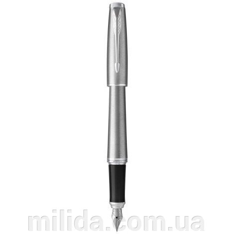 Ручка пір'яна Parker Urban 17 Metro Metallic CT FP F 30 311 з ювелірної латуні від компанії інтернет-магазин "_Міліда_" - фото 1