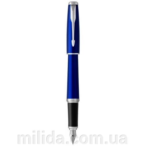 Ручка пір'яна Parker URBAN 17 Nightsky Blue CT FP F 30 411 з латуні, сталеве перо від компанії інтернет-магазин "_Міліда_" - фото 1