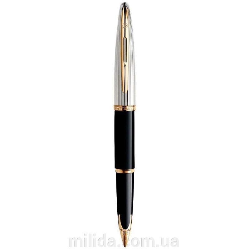 Ручка пір'яна Waterman CARENE Deluxe Black/silver FP F 11 200 від компанії інтернет-магазин "_Міліда_" - фото 1