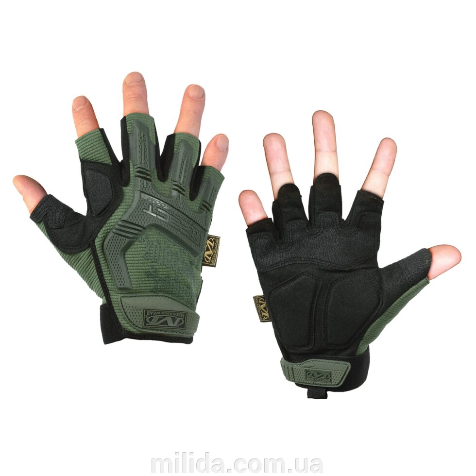 Рукавички тактичні короткі M-PACT Mechanix UAD Олива L від компанії інтернет-магазин "_Міліда_" - фото 1