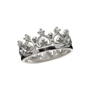 Срібна каблучка Корона Корольова з Фіанітами DARIY 0696к
