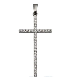 Срібний Хрест Аватар з Фіанітами DARIY 030кул