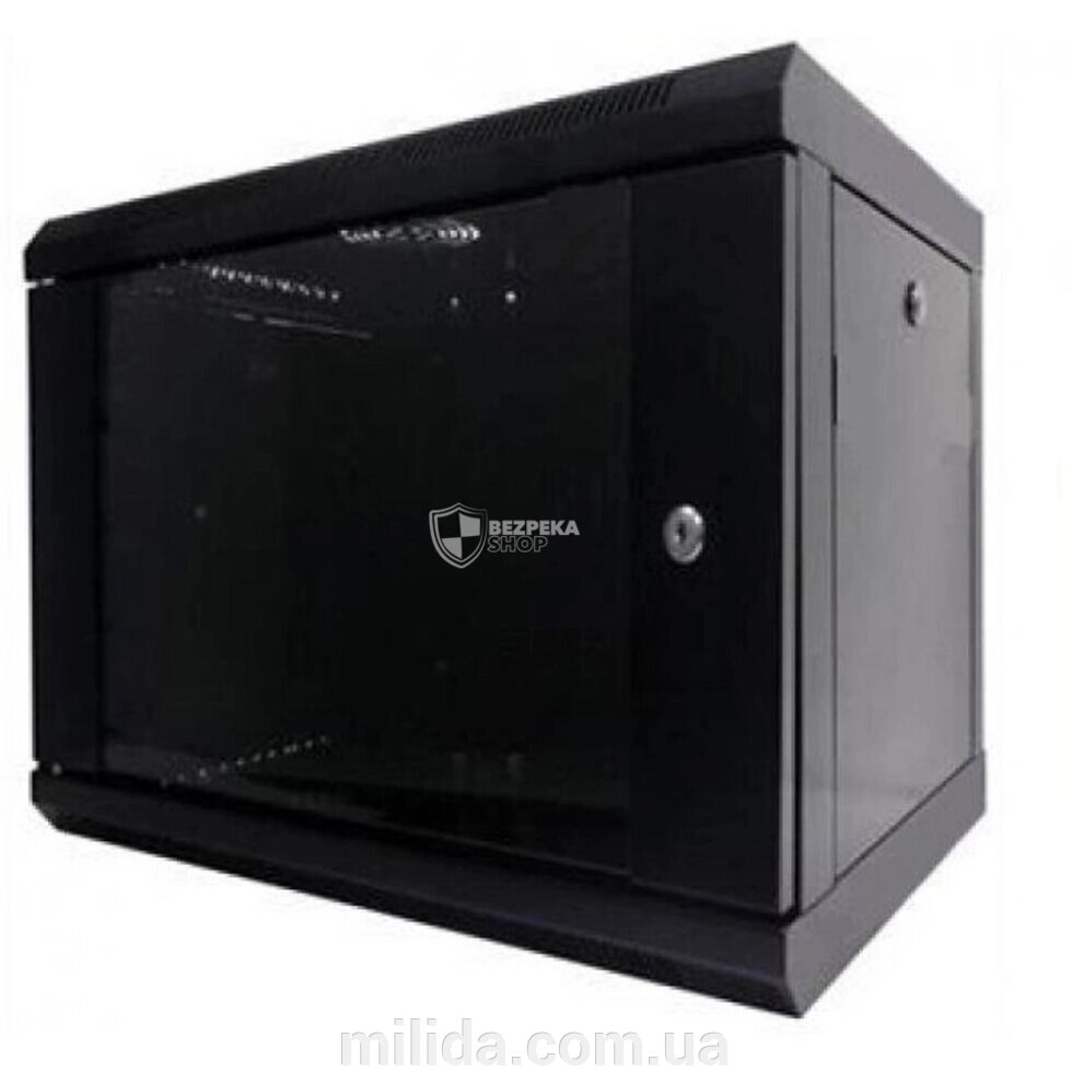 Шафа серверна Hypernet 9U 600 x 450 WMNC-9U-FLAT-BLACK для мережевого обладнання від компанії інтернет-магазин "_Міліда_" - фото 1