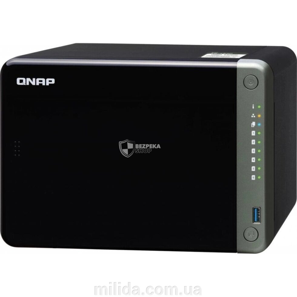 Система зберігання даних QNAP TS-653D-8G з 6 відсіками для дисків, 8GB RAM, настільне виконання від компанії інтернет-магазин "_Міліда_" - фото 1