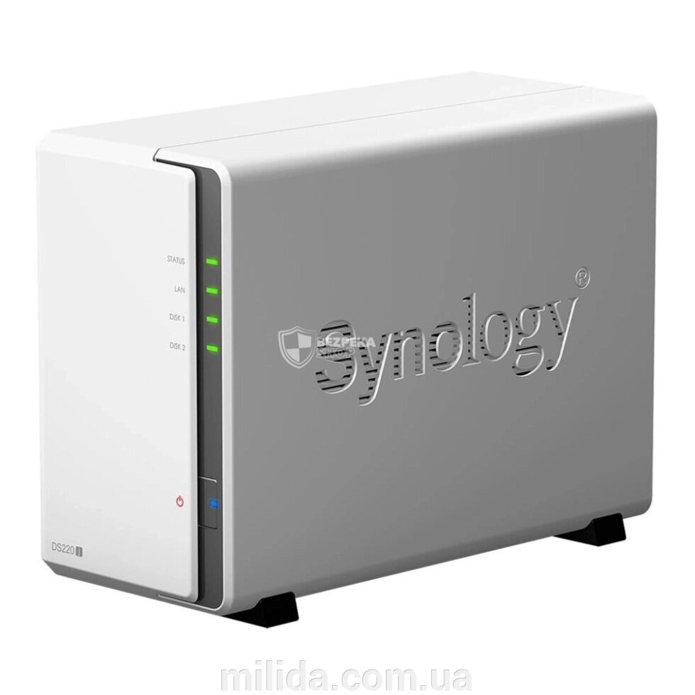 Система зберігання даних SYNOLOGY DS220J з 2 відсіками для дисків, 512MB RAM, настільне виконання від компанії інтернет-магазин "_Міліда_" - фото 1