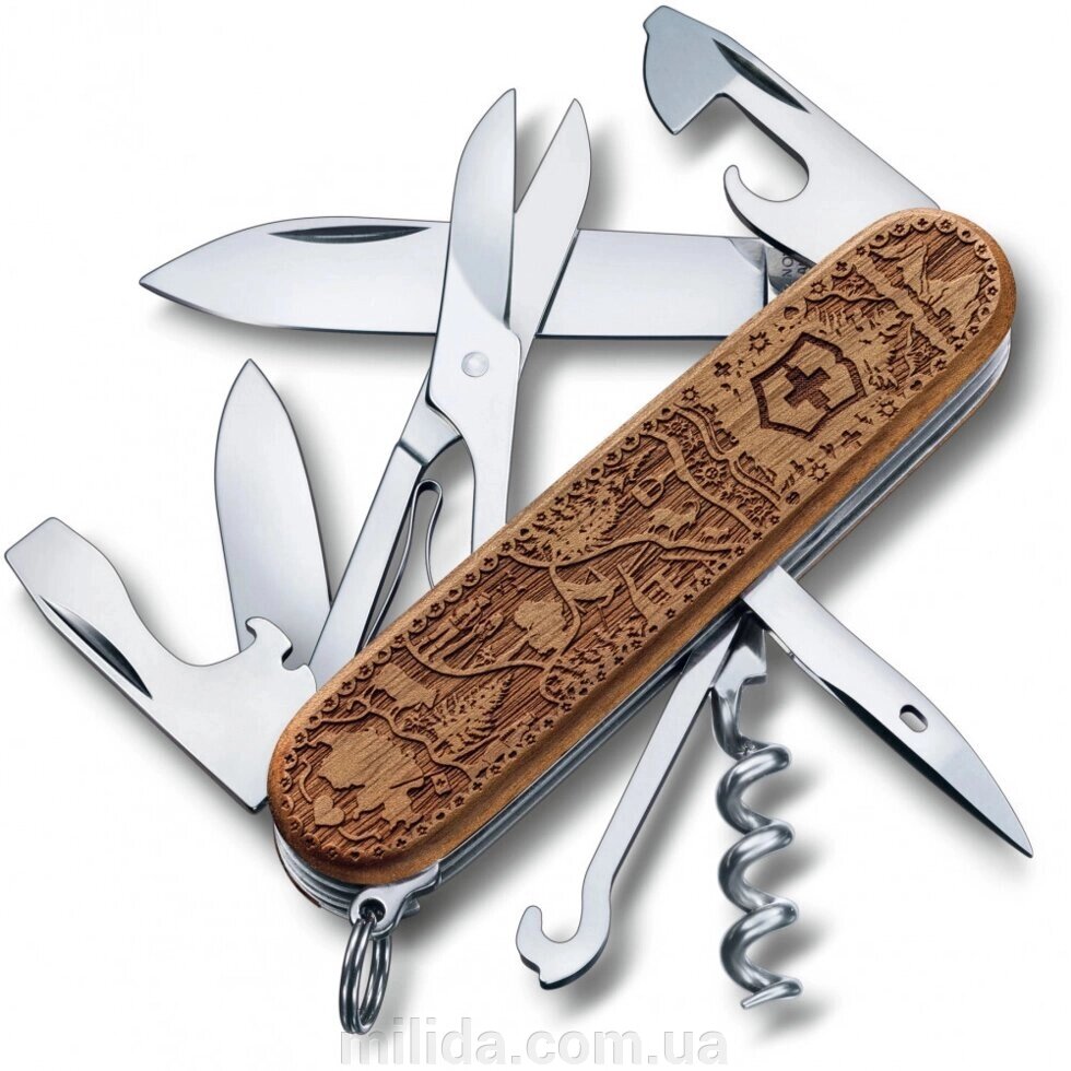 Складаний ніж Victorinox CLIMBER WOOD Swiss Spirit SE (Lim. Ed. 12000) 1.3701.63L21 від компанії інтернет-магазин "_Міліда_" - фото 1