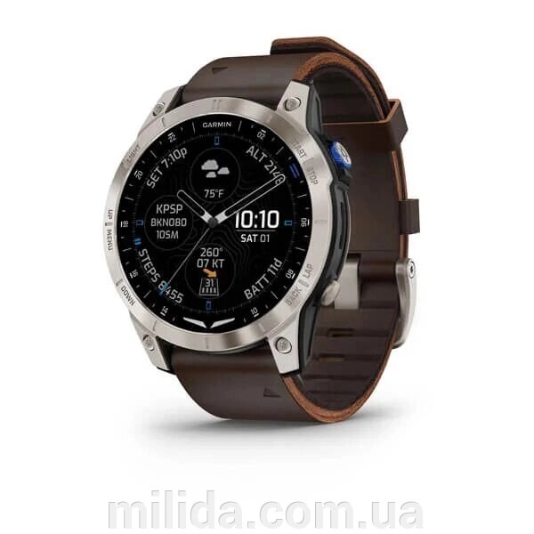 Smart Clock для пілотів Garmin D2 Mach 1 із коричневим оксфордом. від компанії інтернет-магазин "_Міліда_" - фото 1