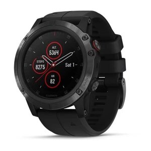 Smart Clock Garmin Fenix 5X Plus Sapphire чорний із чорним ременем