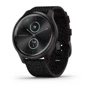 Smart Clock Garmin vivomove Style з графітовим корпусом та чорним ременем