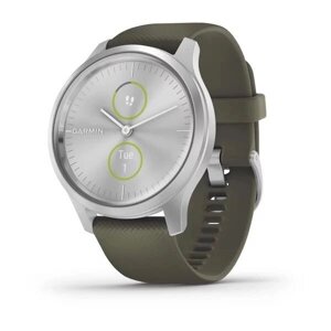 Smart Clock Garmin vivomove Style зі срібним корпусом та торф'яним ременем