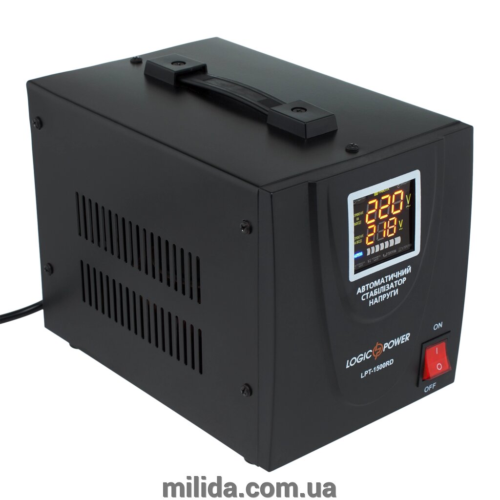 Стабілізатор напруги LPT-1500RD BLACK (1050W) від компанії інтернет-магазин "_Міліда_" - фото 1