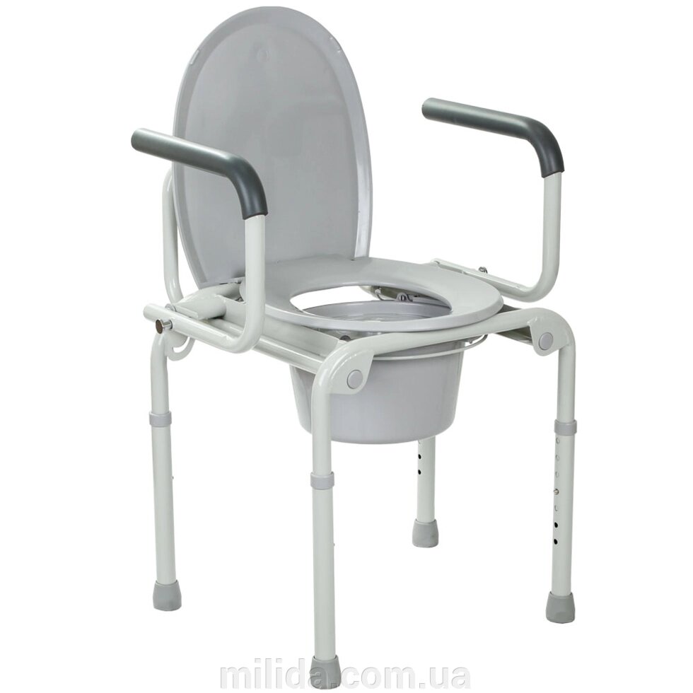 Стальний стілець-туалет з відкидними підлокітниками OSD-2108D від компанії інтернет-магазин "_Міліда_" - фото 1