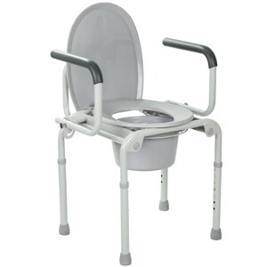 Стальний стілець-туалет з відкидними підлокітниками OSD-2108D