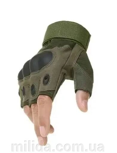 Тактичні рукавички з відкритими пальцями (M) від компанії інтернет-магазин "_Міліда_" - фото 1
