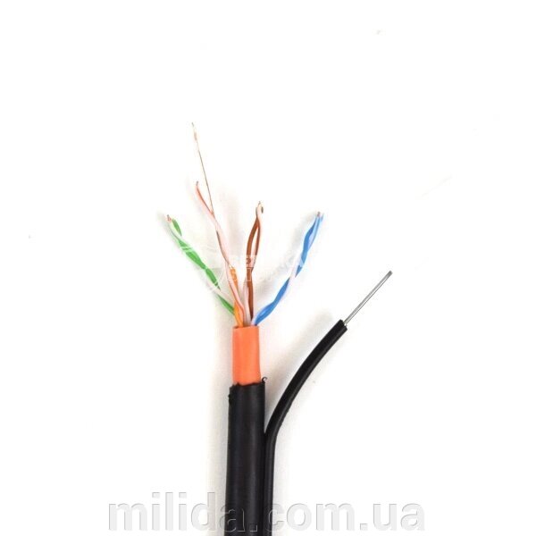 UTP 4*2*0.5-CU PVC-PE MP кат. 5е (UTP мідь зовнішній з несучим дротом) бухта 305м від компанії інтернет-магазин "_Міліда_" - фото 1