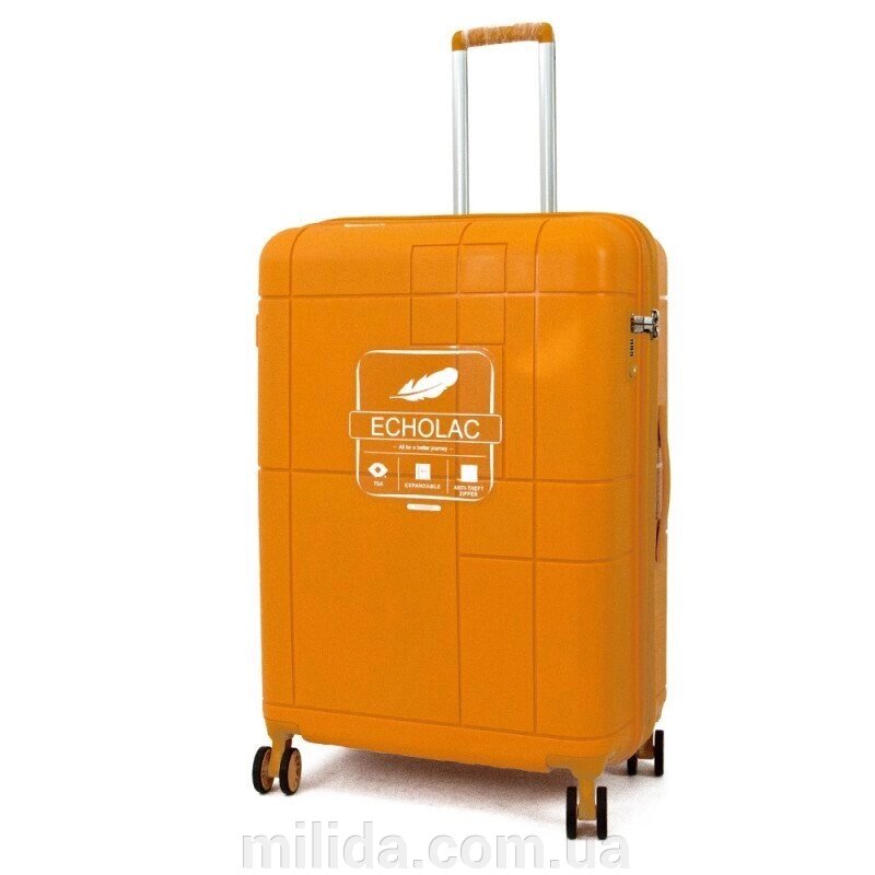 Валіза Echolac MONOGRAM/Electric Orange L Великий EcPW003-401-70 від компанії інтернет-магазин "_Міліда_" - фото 1