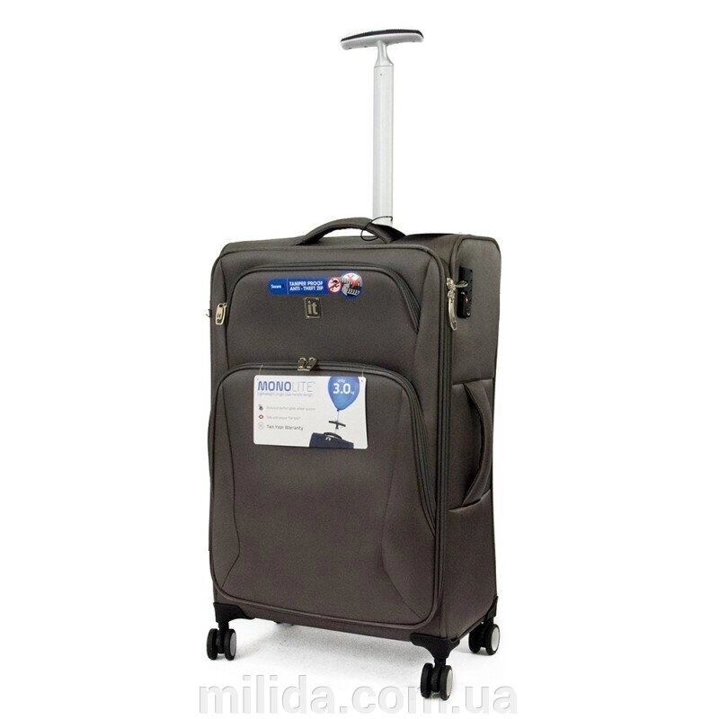 Валіза IT Luggage SATIN/Dark Grey M Середній IT12-2225-08-M-S755 від компанії інтернет-магазин "_Міліда_" - фото 1